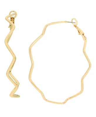 Steve Madden Zig Zag Hoop Earrings