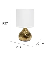 Simple Designs Hammered Drip Mini Table Lamp
