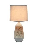 Simple Designs Ceramic Oblong Table Lamp