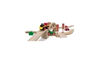 Simba Toys Eichhorn Wooden Train with Bridge and Storable Wagon Set, 55 Piece