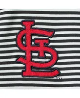 Women's Tommy Bahama Black St. Louis Cardinals Aubrey Stripe Block IslandZone Half-Zip Jacket