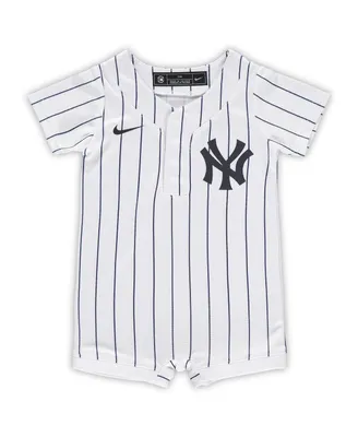 Newborn and Infant Boys Girls Nike White New York Yankees Official Jersey Romper