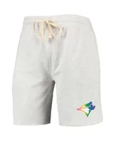 Men's Concepts Sport Oatmeal Toronto Blue Jays Mainstream Logo Terry Tri-Blend Shorts