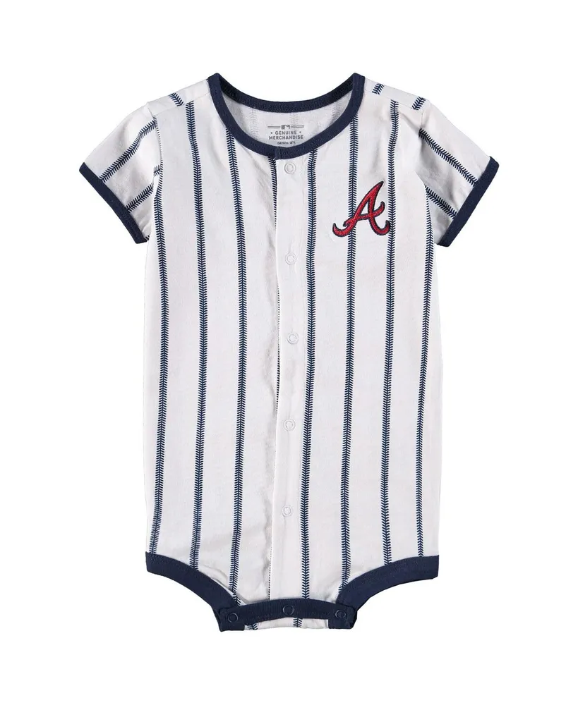 Infant White St. Louis Cardinals Pinstripe Power Hitter Coverall