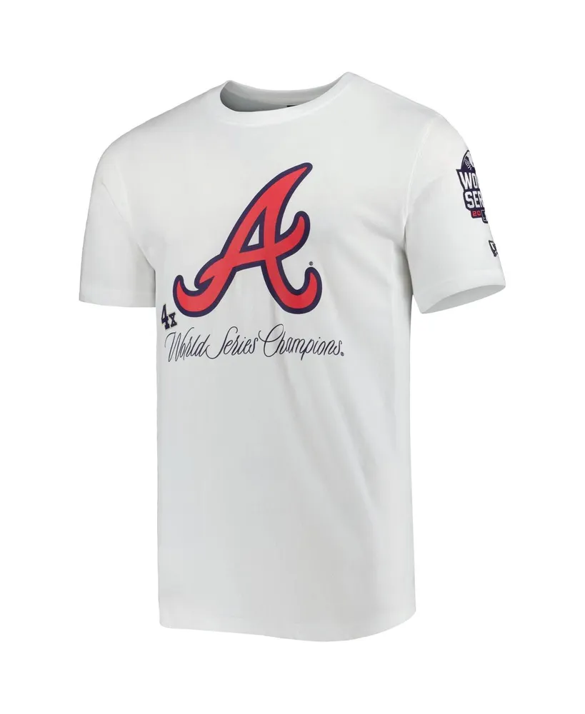 Men's New Era White Atlanta Braves Historical Championship T-shirt