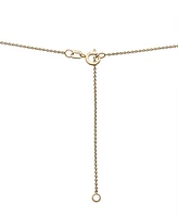 Wrapped Diamond White Enamel Pendant Necklace (1/6 ct. t.w.) in 10k Yellow Gold (Also Available in Black Enamel)