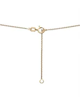 Wrapped Diamond Enamel Butterfly Necklace (1/10 ct. t.w.) in 10k Yellow Gold, 17" + 1" extender