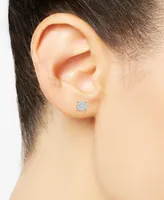 Diamond Cluster Stud Earrings (1/5 ct. t.w.) in Sterling Silver