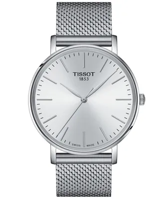 Tissot Men's Swiss Everytime Stainless Steel Mesh Bracelet Watch 40mm