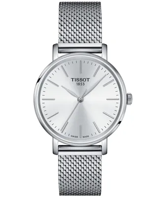 Tissot Women's Swiss Everytime Stainless Steel Mesh Bracelet Watch 34mm