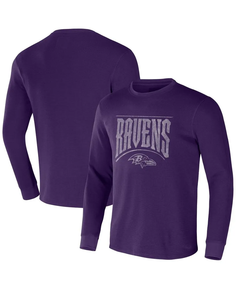 Baltimore Ravens NFL x Darius Rucker Collection by Fanatics Slub Jersey  Henley Long Sleeve T-Shirt - Black