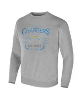 Men's Nfl x Darius Rucker Collection by Fanatics Heather Gray Los Angeles Chargers Pullover Sweatshirt