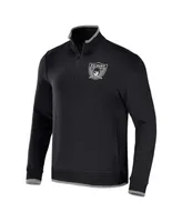 Men's Nfl x Darius Rucker Collection by Fanatics Black Las Vegas Raiders Logo Quarter-Zip Top