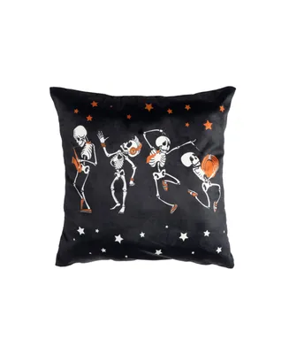 Lush Decor Rocking Skeleton Decorative Pillow, 12" x 12"