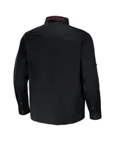 Men's Nfl x Darius Rucker Collection by Fanatics Black Arizona Cardinals Convertible Twill Long Sleeve Button-Up Shirt