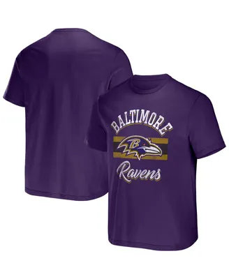 Men's Nfl x Darius Rucker Collection by Fanatics Purple Baltimore Ravens Stripe T-shirt