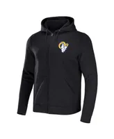 Men's Nfl x Darius Rucker Collection by Fanatics Black Los Angeles Rams Rocker Full-Zip Hoodie