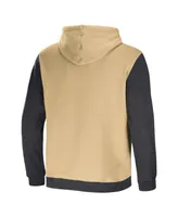 Men's Nfl x Darius Rucker Collection by Fanatics Gold, Charcoal New Orleans Saints Colorblock Pullover Hoodie