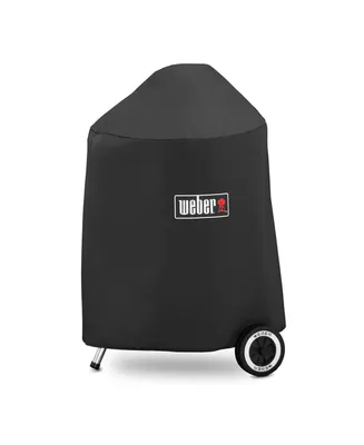Weber Grill Cover With Storage Bag For Charcoal Grills Black (18-Inch)