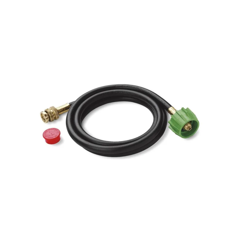 Weber Q 1200 Gas Grill (Green) And Adapter Hose