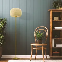 Brightech Rowan 60" Led Standing Floor Lamp with Threaded Twine Shade