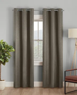 Eclipse Desmond Basketweave Blackout Thermaback Grommet 40" x 63" Curtain Panel