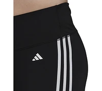 adidas Essentials Plus 3-Stripes High-Waisted Shorts