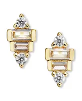 Lola Ade 18k Gold-Plated Sterling Silver Cubic Zirconia Geometric Stud Earrings