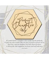 Dexsa A Perfect Daughter Meadow Wood Plaque, 6" x 6"