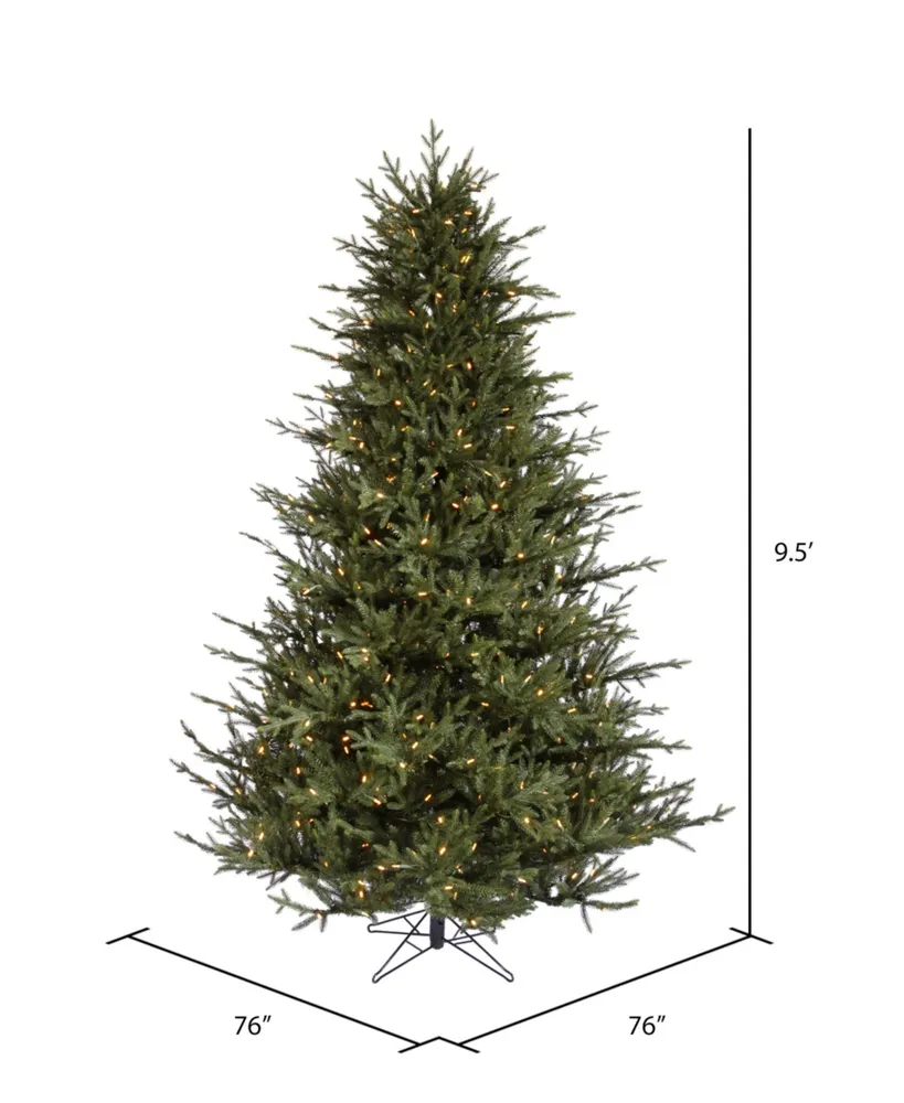 Vickerman Itasca Fraser Artificial Christmas Tree, Warm Led Dura-lit Lights, 9.5'