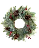 Village Lighting 24" Lighted Christmas Wreath