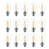 Brightech 15 Pack Bulbs - S14 Bulb, E26 Base, 2 Watt, 2700K Soft White Hue