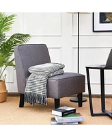 Accent Chair Armless Fabric Sofa Living Room Furniture