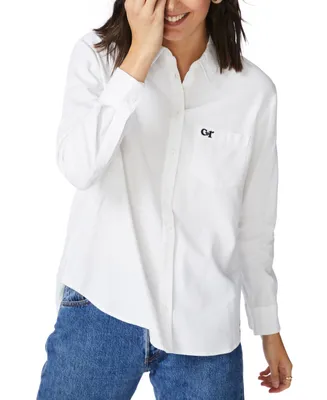 Court & Rowe Women's Embroidered Pocket Cotton Shirt