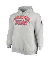 Men's Mitchell & Ness Steve Nash Heathered Gray Phoenix Suns Big and Tall Name Number Pullover Hoodie