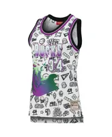 Women's Mitchell & Ness Ray Allen White Milwaukee Bucks 1996 Doodle Swingman Jersey