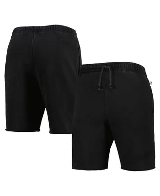 Men's Mitchell & Ness Black Chicago Bulls French Terry Tonal Fleece Shorts