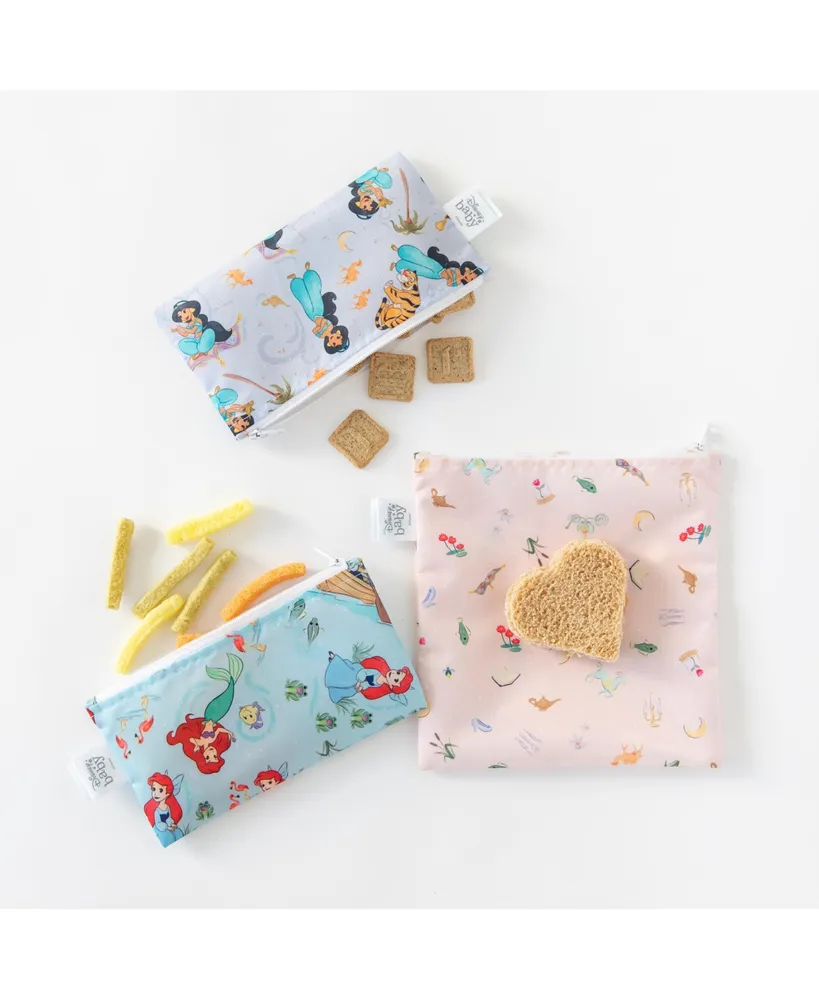 Bumkins Baby Girls Disney Princess Snack Bag, Pack of 3