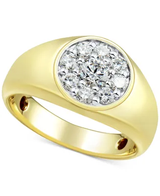 Grown With Love Men's Lab Diamond Cluster Ring (1 ct. t.w.) 10k Gold