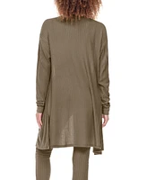 Honeydew Women's Off Duty Rib Knit Lounge Cardigan