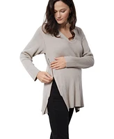 Women's Maternity Side Zip Nursing Sweater
