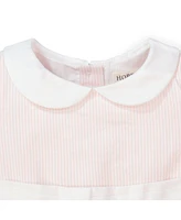 Hope & Henry Baby Girls Seersucker Peter Pan Collar Dress