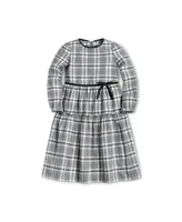 Hope & Henry Toddler Girls Long Sleeve Tiered Flannel Dress