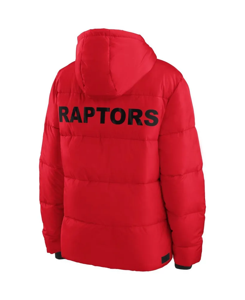 Women's Wear by Erin Andrews Red Toronto Raptors Plush Puffer Full-Zip Jacket