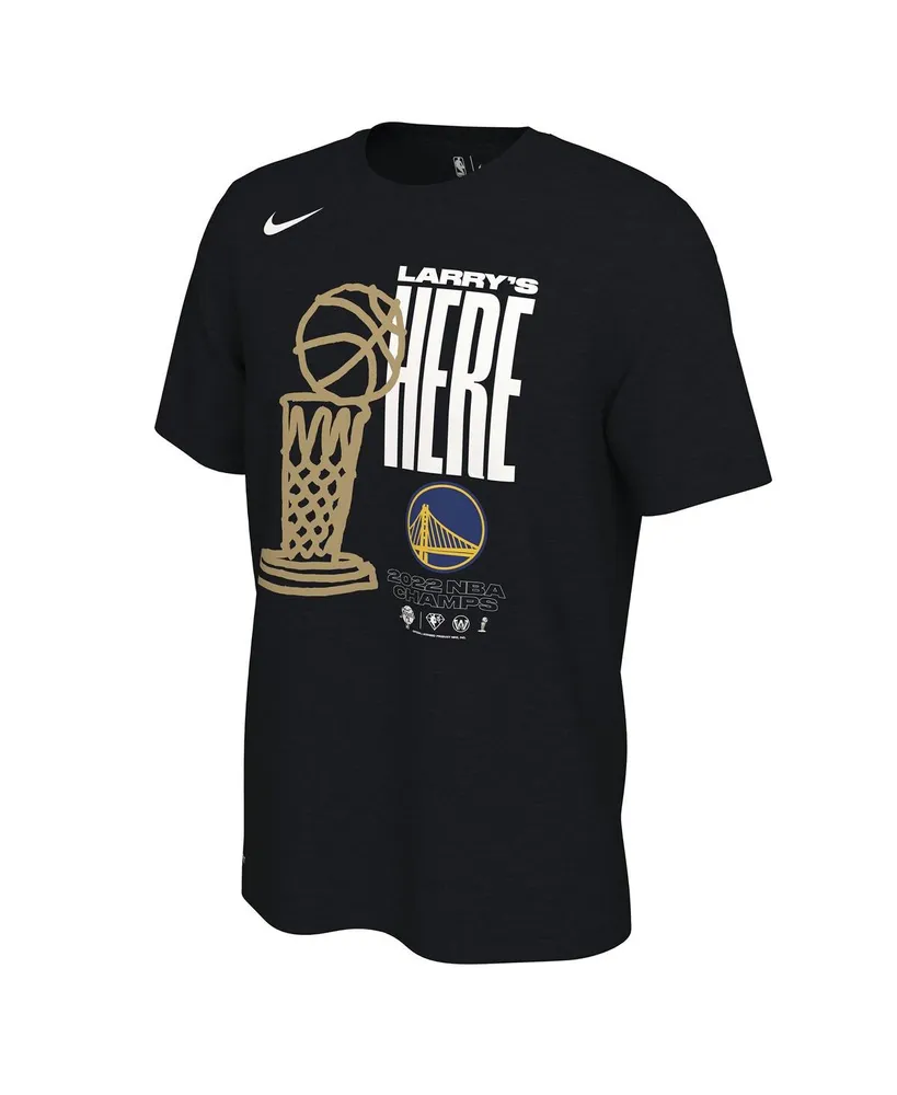 Men's Nike Black Golden State Warriors 2022 Nba Finals Champions Trophy Celebration T-shirt