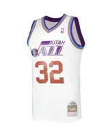 Men's Mitchell & Ness Karl Malone White Utah Jazz 1991-92 Hardwood Classics Reload 3.0 Swingman Jersey