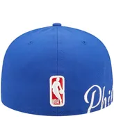 Men's New Era Royal Philadelphia 76ers Side Split 59FIFTY Fitted Hat