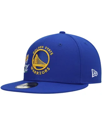 Men's New Era Royal Golden State Warriors 6x Nba Finals Champions Crown 59FIFTY Fitted Hat