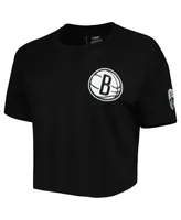 Women's Pro Standard Black Brooklyn Nets Classics Boxy T-shirt
