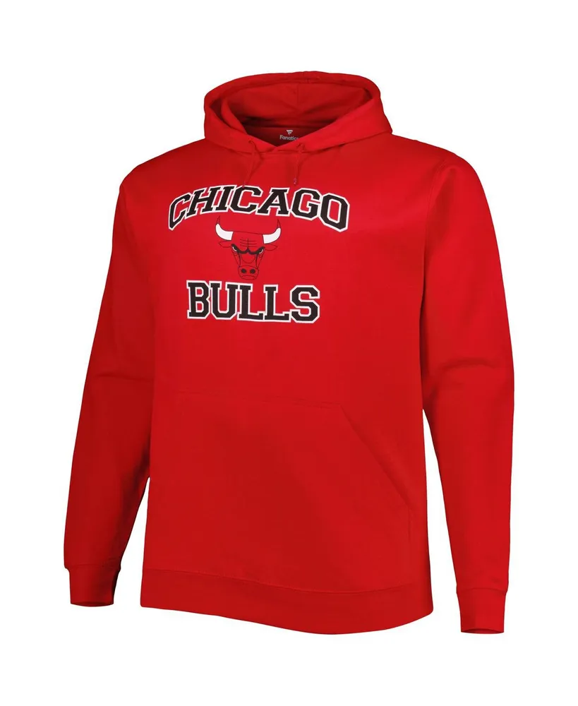 Men's Red Chicago Bulls Big and Tall Heart Soul Pullover Hoodie
